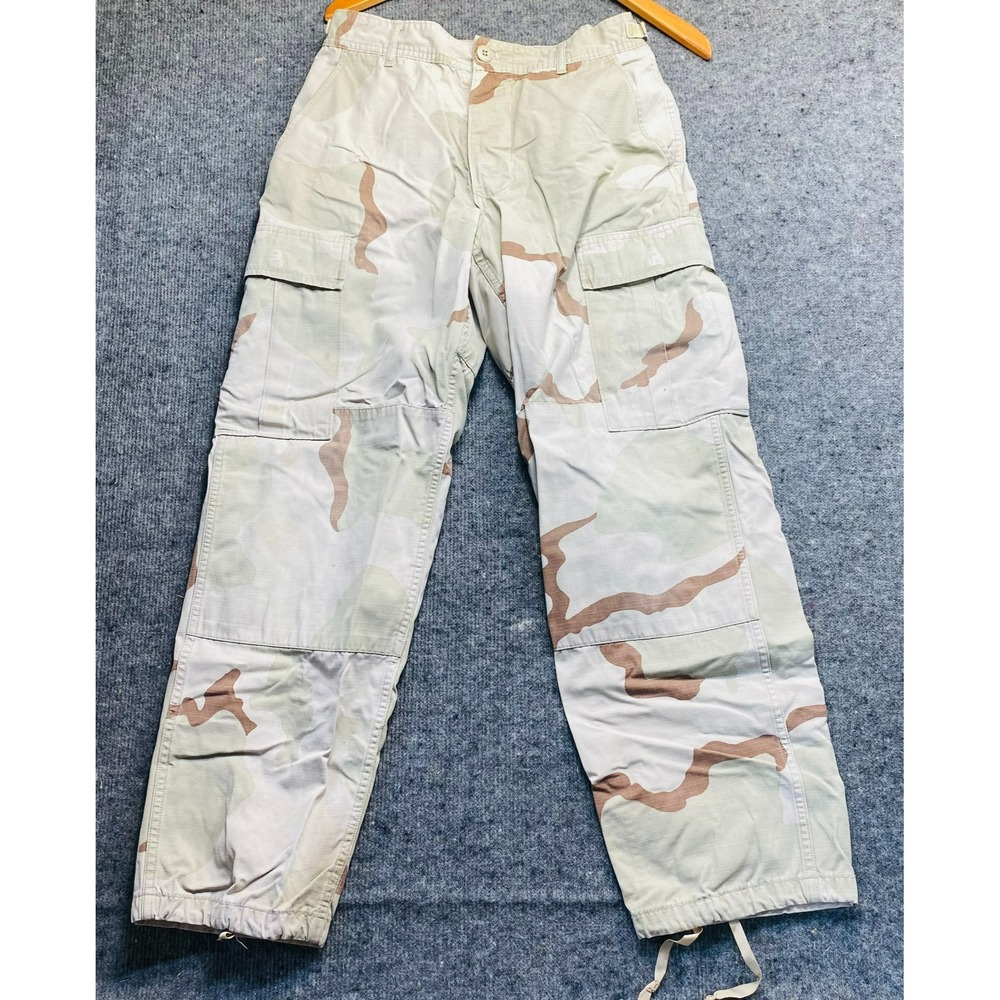 US Military Desert Camouflage Cargo Pants Wind Resistant Small 28x29